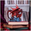 Statuette Dragon rouge pos sur rochers bleus