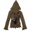 Sweat-capuche femme chocolat  zip 