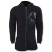 Sweat-capuche femme gothique à corbeau de l'ombre (coupe queue de poisson)
