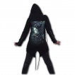 Sweat-capuche femme gothique à corbeau de l'ombre (coupe queue de poisson)