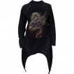 Sweat-capuche femme long  oeillets  Dragon steampunk furieux