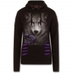 Sweat-capuche femme à loup aux roses et marques de griffes