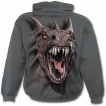 Sweat capuche gothique gris pour enfant à Dragon effet 3D
