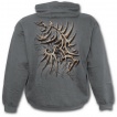 Sweat capuche gothique gris pour enfant imitation déchiré sur cage thoracique