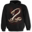 Sweat capuche gothique noir pour enfant   serpent avec langue pierce