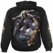 Sweat capuche homme avec La Mort sur skateboard