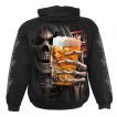 Sweat capuche homme avec La Mort tenant une bire