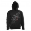 Sweat capuche homme avec rose noire et serpent