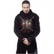 Sweat capuche homme  bouclier au dragon et sabres japonais