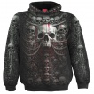 Sweat capuche homme à cage thoracique style catacombes