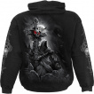 Sweat capuche homme  corbeau sur crane et marcheur de la Mort