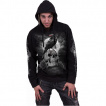 Sweat capuche homme  corbeau sur crane et marcheur de la Mort