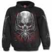 Sweat-capuche homme à crane et araignée