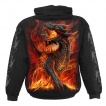 Sweat capuche homme gothique  Dragon dbordant de lave