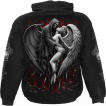 Sweat capuche homme gothique avec La Mort aile enlaant un ange