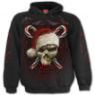 Sweat capuche homme gothique  Pre anti noel avec sa hache en sang