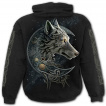 Sweat capuche homme Loup Celtique avec lune