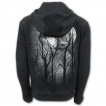 Sweat capuche homme manches cteles  loup hurlant dans les arbres