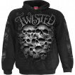 Sweat capuche homme à mur de crane TWISTED SKULLS