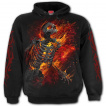 Sweat capuche homme  squelette souffl par une explosion atomique