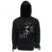 Sweat capuche sangles homme à faucheuse déchirant le tissu