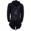 Sweat femme gothique  queue de poisson avec crane et roses violettes