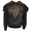 Sweat homme capuche zip  dragon dchirant le vtement