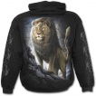 Sweat-shirt  capuche homme avec Lion en armure