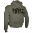 Sweat-shirt à capuche homme vintage avec crane et inscription
