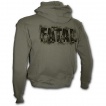 Sweat-shirt  capuche homme vintage avec crane et inscription 