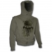 Sweat-shirt à capuche homme vintage avec crane et inscription