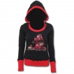 Sweat-shirt gothique femme avec dragon rouge mangeant de la glace