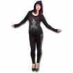Sweat-shirt gothique femme avec personnage maquill style macabre