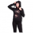 Sweat-shirt gothique femme à bouche de vampire et crane de sang