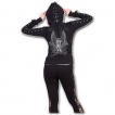 Sweat-shirt gothique femme à lacets avec ange sur pentagramme