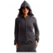 Sweat-shirt gothique femme noir à capuche avec contours