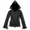 Sweat-shirt gothique femme noir à capuche avec contours