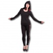 Sweat-shirt gothique femme noir style drapé à capuche