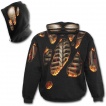 Sweat-shirt gothique homme  effet combustion spontane