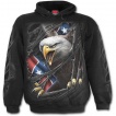 Sweat-shirt gothique homme avec Aigle et drapeau Rebelle