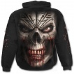 Sweat-shirt gothique homme avec crane tribal ensanglant