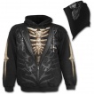 Sweat-shirt gothique homme avec dessin imitation dzipp sur squelette