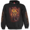 Sweat-shirt gothique homme avec dragon gris sur lave craquele