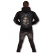 Sweat-shirt gothique homme avec guerrier cybernetique masqu et gargouille