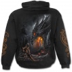 Sweat-shirt gothique homme avec guerrier  halbarde combattant un dragon