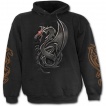 Sweat-shirt gothique homme avec guerrier  halbarde combattant un dragon