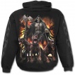 Sweat-shirt gothique homme avec guerrier squelette et chiens de guerre