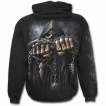 Sweat-shirt gothique homme  zip haut avec la Mort  chaine de combat