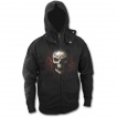 Sweat-shirt gothique homme  zip haut avec la Mort  chaine de combat