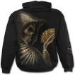 Sweat-shirt gothique homme avec la mort jouant au poker